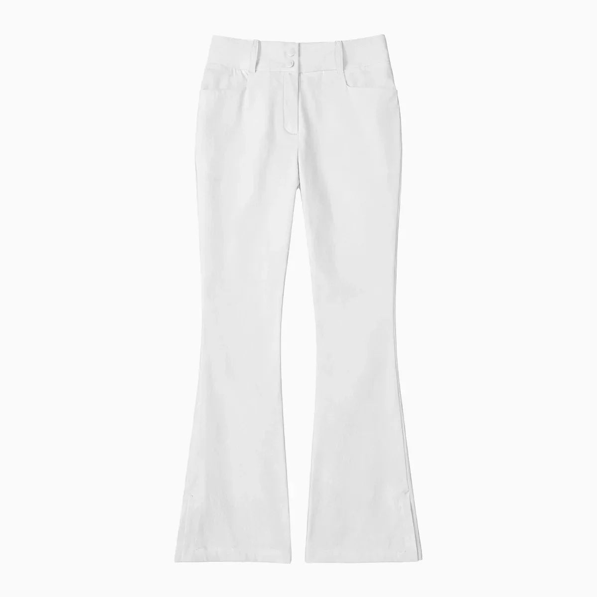 White pants on a white background