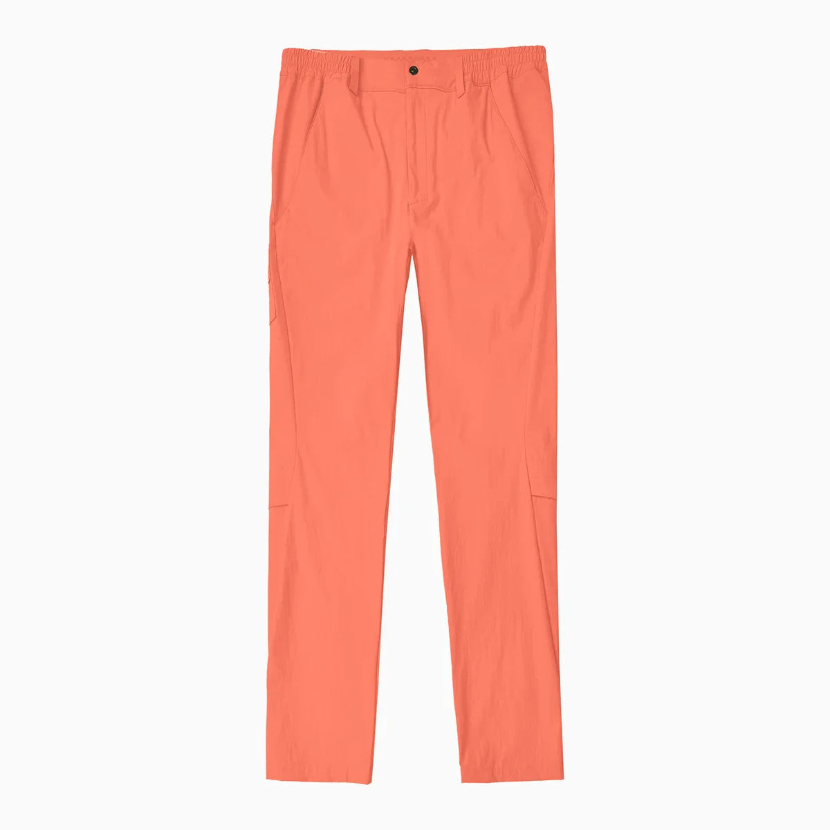 Coral pants on a white background