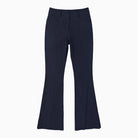 Navy blue dress pants on a white background