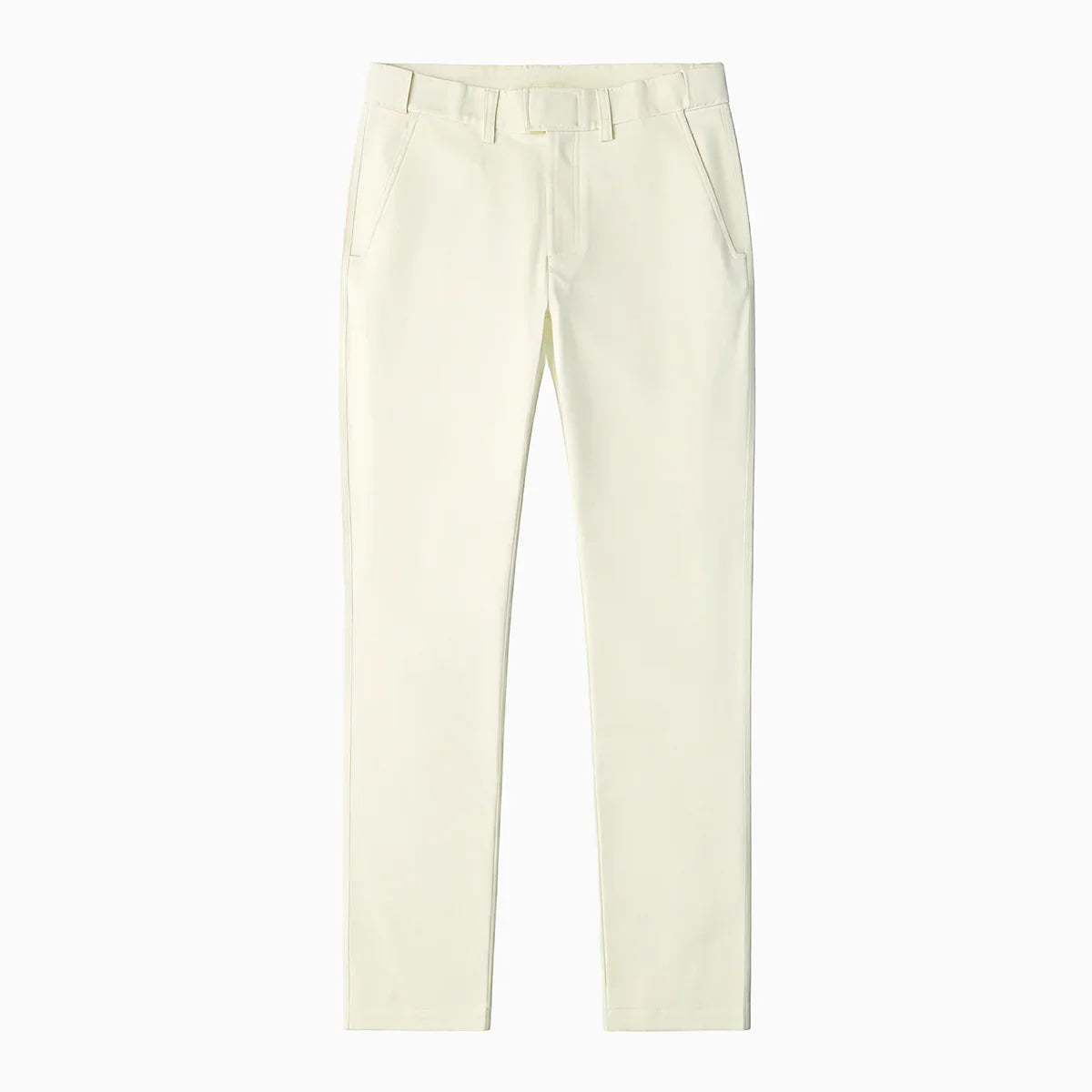 White dress pants on a white background