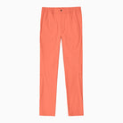 Coral pants on a white background